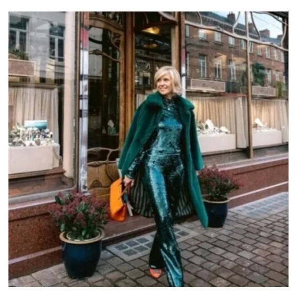 Zara women green high neck sequin top. Ref: 2731/350 Size Medium - Picture 10 of 10